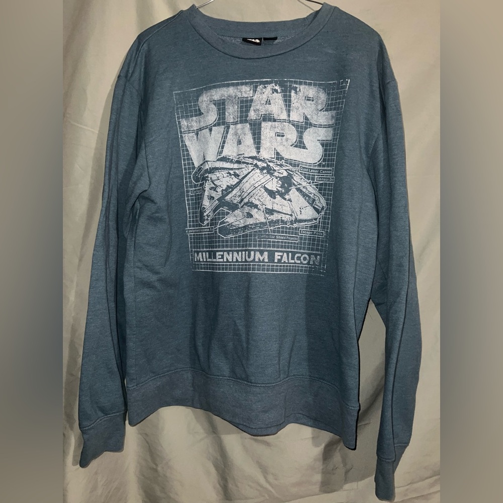 Star Wars Millennium Falcon Gray Crewneck Sweater